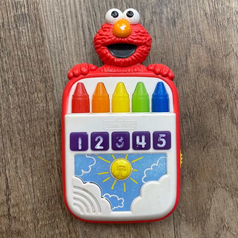 Playskool Sesame Street Elmo Color and Number Musical Toy Red‎ 2011 WORKS